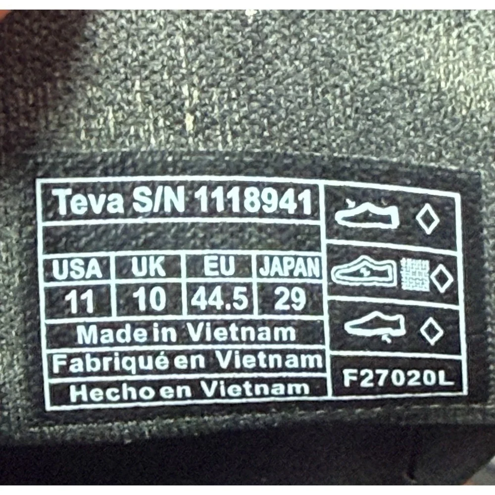 Teva Flintwood Mens 11 Brown Closed Toe Sport Sandals Hiking Water Fisherman EUC